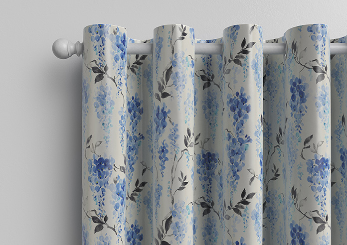 Wisteria Silk, Ink Blue - Made to Measure Curtains - Image 12